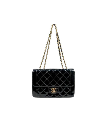 CHANEL ブラック ペイダント キルティング フラップ ショルダー バッグ 61983 157549561