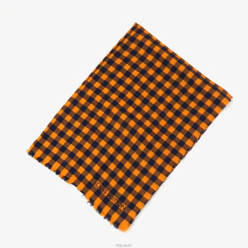 LOUIS VUITTON Orange karierter Schal 9314079020 157551309