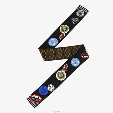 LOUIS VUITTON Weltreise Monogram Twilly Schal M76431 157551370