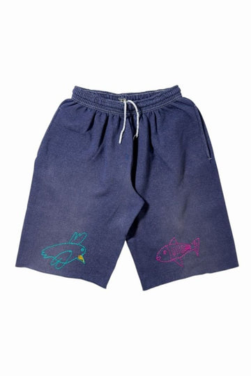 WILD DONKEY Fish and Bird Scribbles Short Pants Faded Purple 2012 157554319