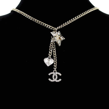 CHANEL ラインストーン スター ハート チェーン ネックレス レディース aa65135 157554428