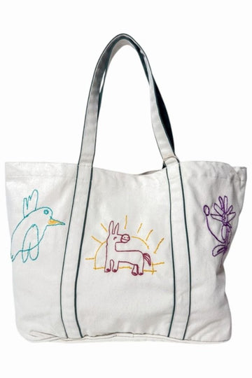 WILD DONKEY Natural 26SS Scribbles 4 Large Tote Bag BG01 076 Natural Bottle 2022 157554435