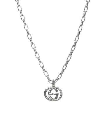 GUCCI Interlocking G Silber Halskette 61536 157554682