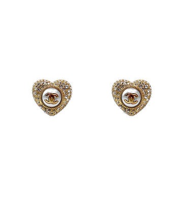 CHANEL Herz Zirkonia Ohrringe 62475 157556816