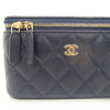 CHANEL クラシック レクタンギュラーベニティ チェーン ミニバッグ キャビア ネイビー ゴールド AP1341 10431323 157556943 [P]