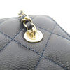 CHANEL クラシック レクタンギュラーベニティ チェーン ミニバッグ キャビア ネイビー ゴールド AP1341 10431323 157556943 [P]