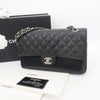 CHANEL キャビア クラシック ミディアム シルバー A01112 ブラック 10447174 157556947 [P]