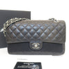 CHANEL キャビア クラシック ミディアム シルバー A01112 ブラック 10447174 157556947 [P]