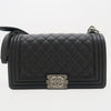 CHANEL Boy Bag Medium Flap Silberkette Schultertasche 10428896 157557050 [P]