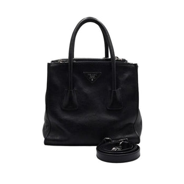 PRADA Schwarze Glanz-Kalbsleder-Doppeltasche BN2625 157586929