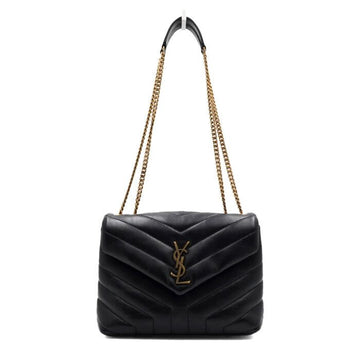SAINT LAURENT Enveloppe Handtasche Lulu mit goldfarbigem Ketten-Schultergurt und Crossbody-Bag aa65279 157586930