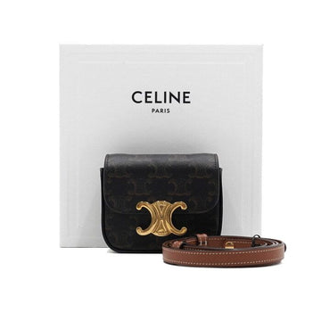 CELINE Mini Claude Trionphe Canvas Schulter- und Crossbody-Tasche 10I512DQB 157587002
