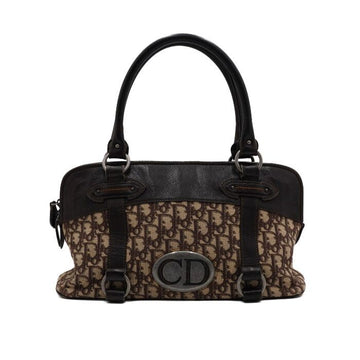 DIOR Braune Leder klassische Oblique Big Logo Tote- und Schultertasche 65198 157587081