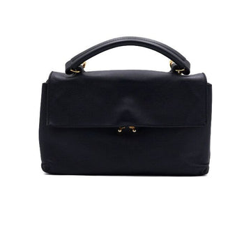 MARNI Navy Leder Satteltasche Tote Bag und Schultertasche Crossbody aa65199 157587107