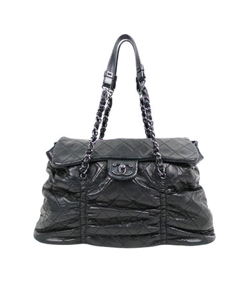 CHANEL ブラック キルティング チェーンショルダーバッグ 62386 157594148