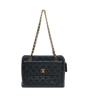 CHANEL Black Caviar Quilted Chain Shoulder Bag 63065 157594150