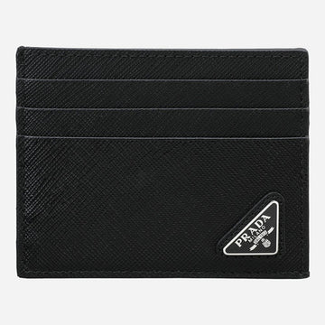 Prada Saffiano Logo Card Case Black 157613798