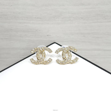 CHANEL CC Logo Kristall Cubic Ohrringe 157616450