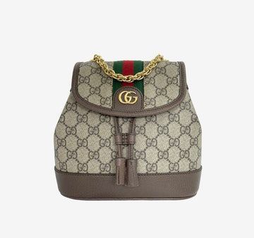 Gucci Unused Ophidia Mini Backpack Beige Ebony 795221 157180061 [P]