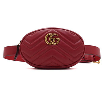 GUCCI Rote Matelassé Damen Gürteltasche 476434 157640390