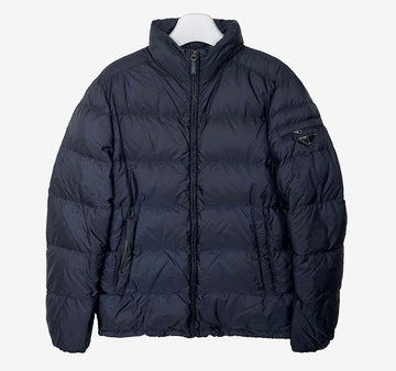 Prada Goose Down Padded Jacket with Triangle Logo 48 Navy 9C69BQOJ 157641158