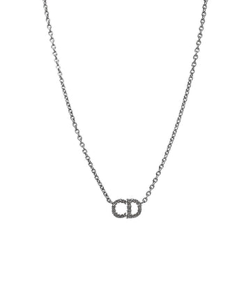 Dior Claire D Rune Silver Necklace 61348 157644106