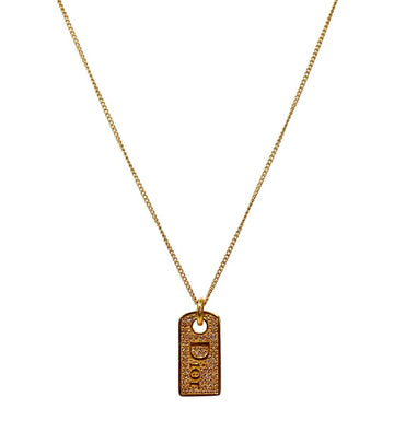 Dior Cubic Plate Gold Necklace 59094 157644107