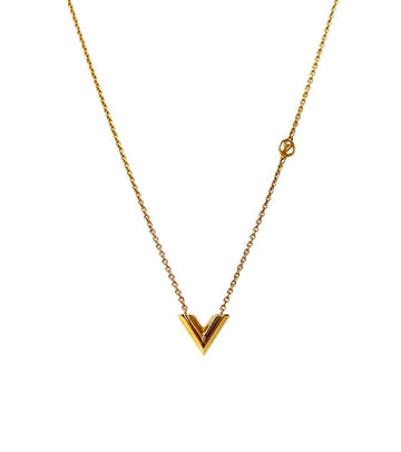 LOUIS VUITTON V Gold Halskette 62613 157644114