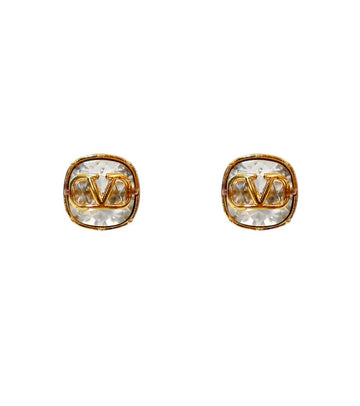 VALENTINO スクエアキュービックガラバーニゴールドイヤリング 61331 157645972