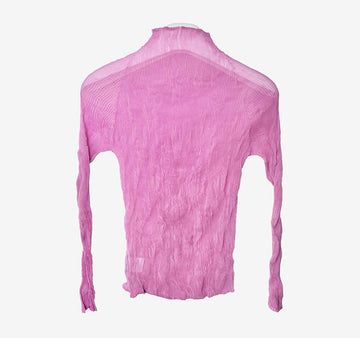 ISSEY MIYAKE シフォンツイストタートルネック ピンク 5KEEPTTE 157620207 [P]