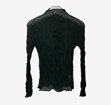 ISSEY MIYAKE Chiffon Twist Turtleneck Green Q0V6FALD 157619204 [P]