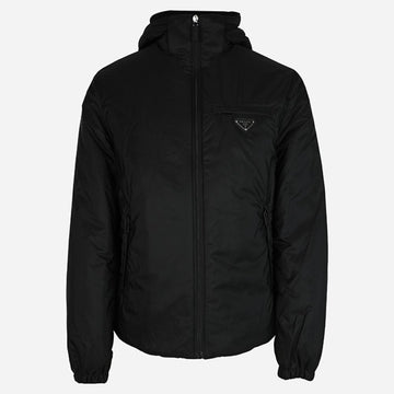 PRADA 6F Nylon Hoodie Padded Jacket Black SGN955 1WQ9 F0002 157663738