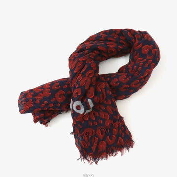 Louis Vuitton Leopard Logo Red Scarf 9328280484 157665712