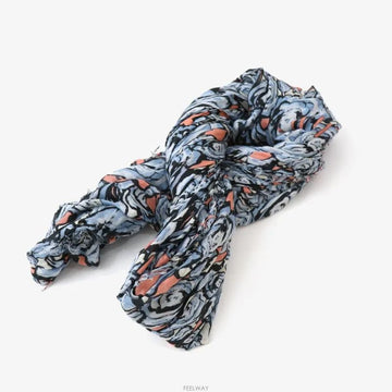 Louis Vuitton Rose Pattern Blue Scarf 9328229473 157665749