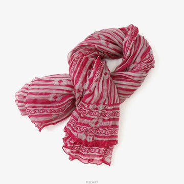 Louis Vuitton Pink Frill Scarf 9328323271 157665758