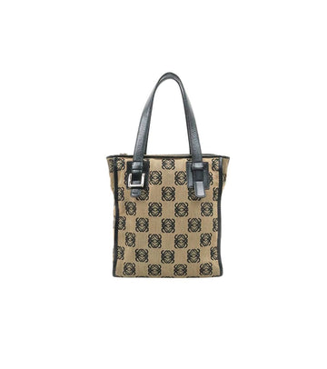 LOEWE Braune Stoff-Anagramm-Umhängetasche 63489 157689215