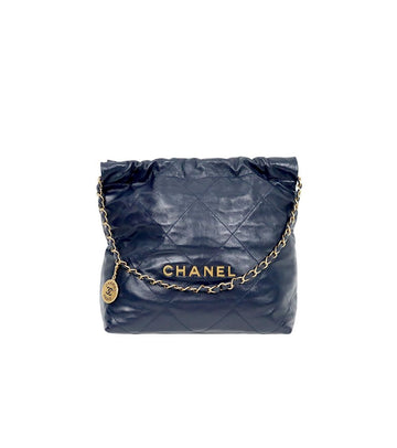 CHANEL Navy 22 Bag 62983 157689225