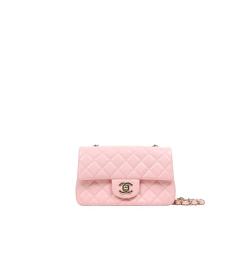 CHANEL ピンクラムスキンニューミニ内蔵チップ63158 157759953