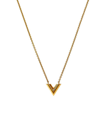 Louis Vuitton Essential V Gold Necklace 59635 157762313