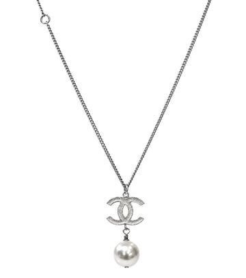 CHANEL パールドロップCCシルバーネックレス63269 157776820