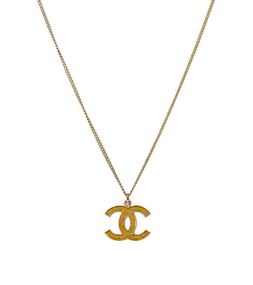 CHANEL Glitter CC Gold Necklace 61500 157776842