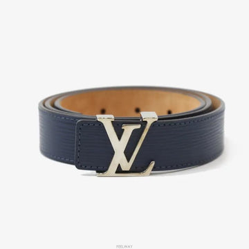LOUIS VUITTON Epi Gürtel Navy Silber 85 M9726 157798000
