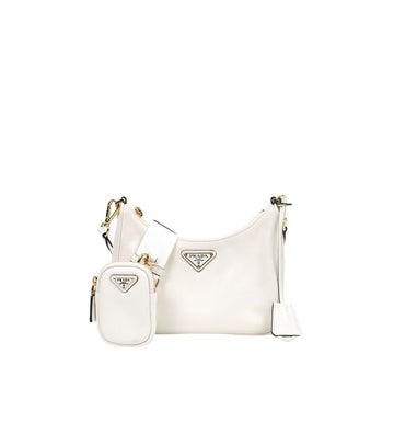 PRADA Weiße Re-Edition Multi Hobo Schultertasche 63254 157549570 [P]