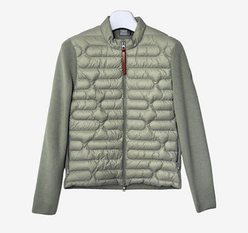 Moncler Knit Padding Zip-Up Cardigan Green EHCQ99NY 157845888
