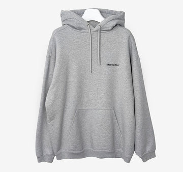 Balenciaga Hooded Sweatshirt with Logo M Grey 600583 157845974