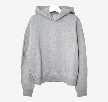 MONCLER X ロックネーション ジェイジー ロゴ パッチ オーバーフード L サイズ グレー YVX0DM2A 157846116
