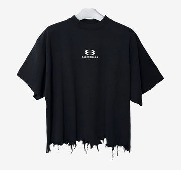BALENCIAGA Unused 783399 Unity Sports Icon Crop Large Fit T-Shirt 1 Size Black 157846127