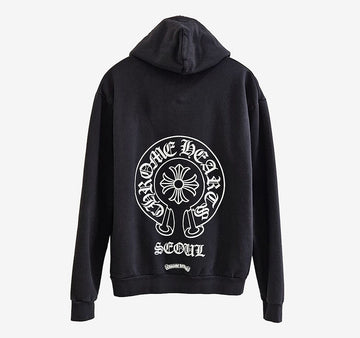 CHROME HEARTS Hoodie mit Reißverschluss Größe L Schwarz 1AD92DQR 157846223