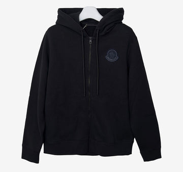 MONCLER Kapuzensweatshirt mit Logo-Patch, Schwarz, Größe L, 8G00081 157846225