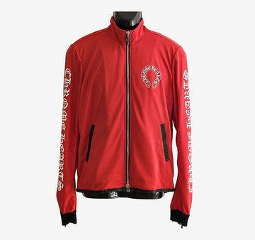 Chrome Hearts Horseshoe Lettering Logo Jersey Track Zip-Up Red S Size 7U0NGRCT 157216582 [P]